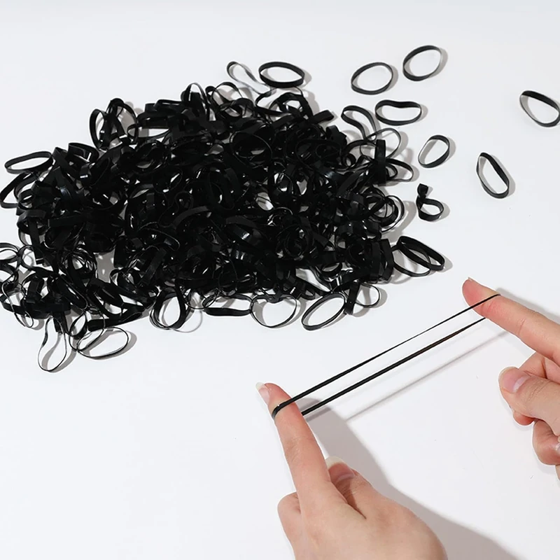 Zulfaye 250x Hair Elastics, Elastic Hair Bands, Small Hair Bands for arts, crafts and Hair Styling, Latex free