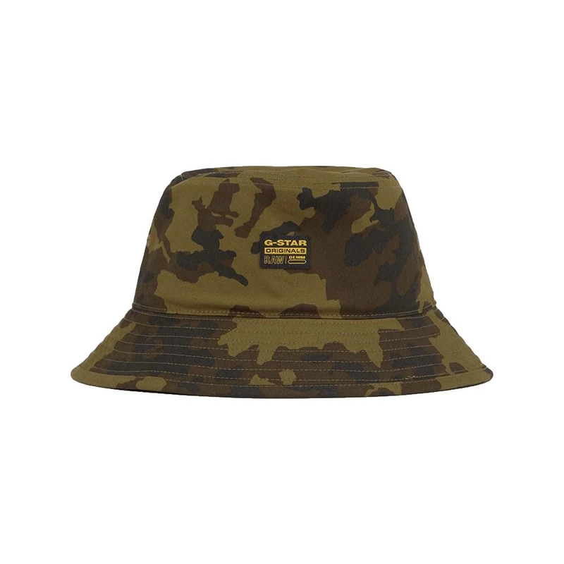 G-STAR 8721136008785 Originals Bucket Hat, Multicoloured (Dark Olive Forest camo D26265-D553-H518), L