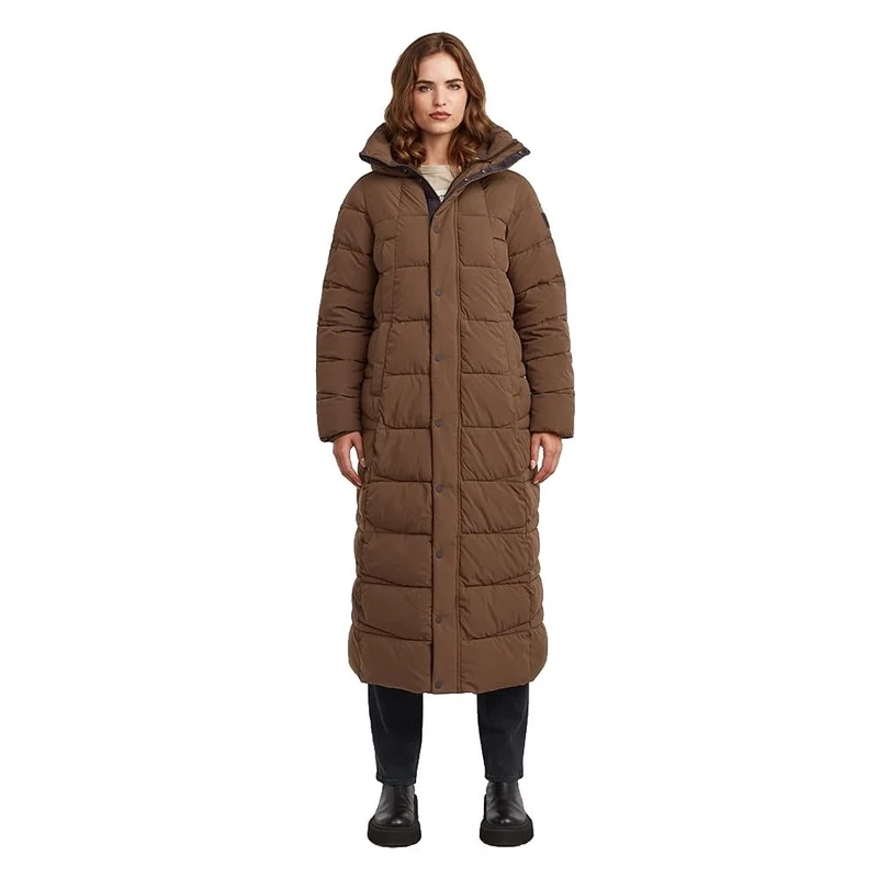 G-STAR 8721136008785 Whistler Long Puffer Wmn Jacket, Brown (Potting Soil D26963-D518-H386), L Women, Brown (potting soil D26963-D518-H386), L