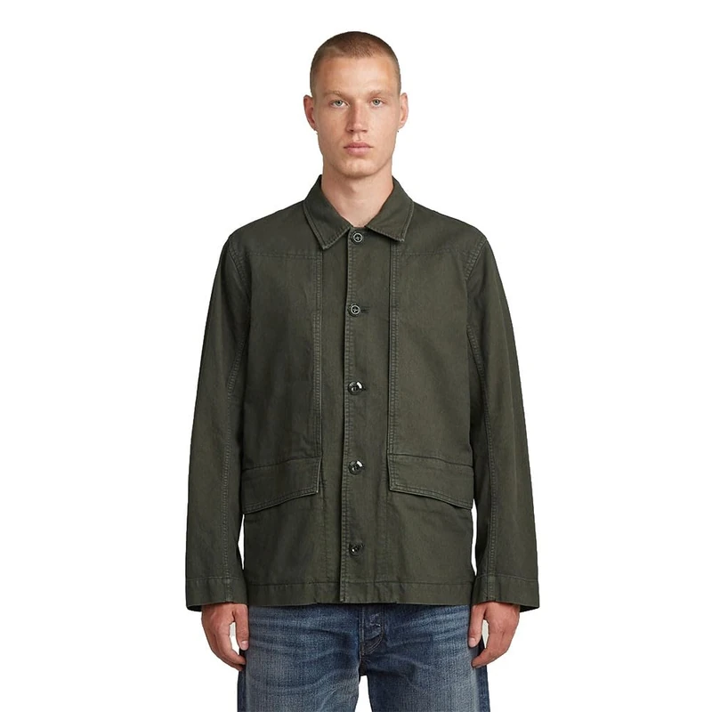 G-STAR Men's 4 Pkt Overshirt Jacket, Grey (Asfalt gd D26815-D752-B575), S