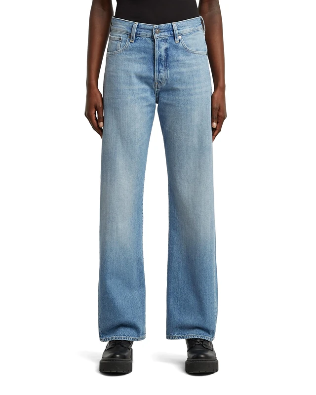 G-STAR Women's Bowey 3D Boyfriend Jeans, Multicolour (faded rhine blue D25372-E266-H545), 26W / 28L
