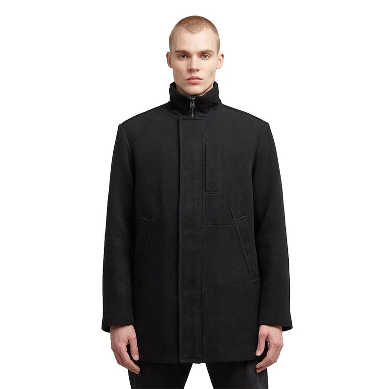 G-STAR Men's Garber Wool Trench Jacket, Black (dk Black D27311-E155-6484), XS