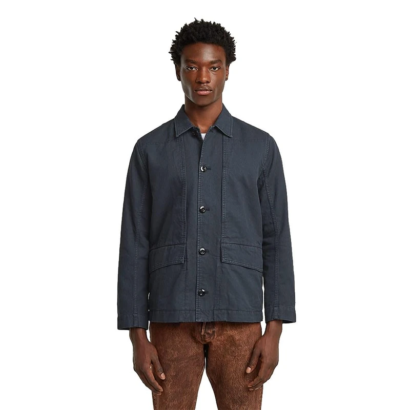 G-STAR Men's 4 Pkt Overshirt Jacket - Blue - Size S