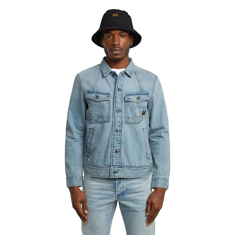 G-STAR 8721136008785 A-Line Slim Jacket, Multicoloured (sun faded pacific blue D26919-D788-H466), XS