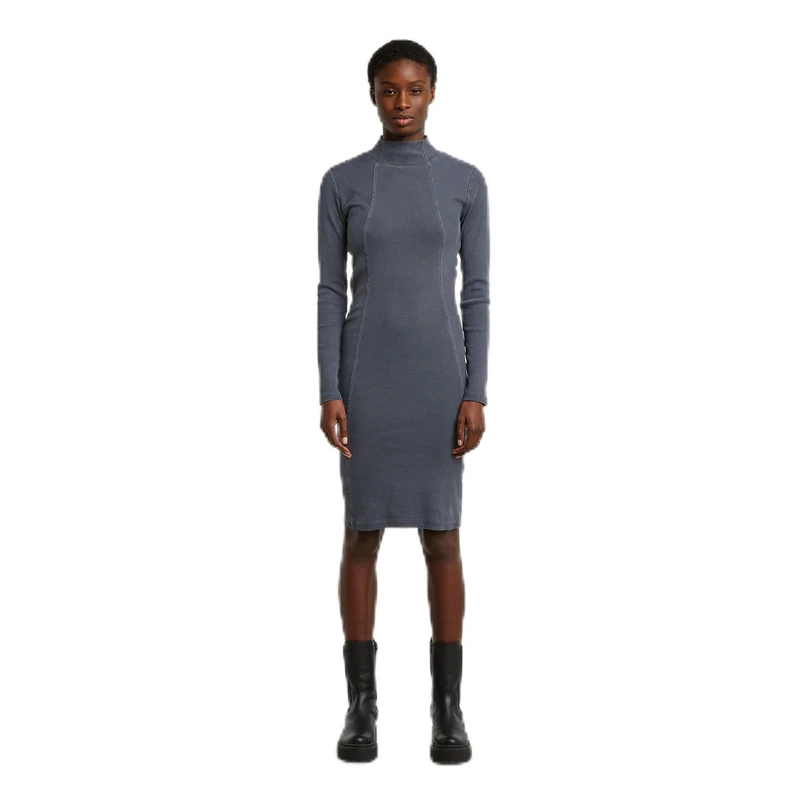 G-STAR 8721136008785 Washed Slim Rib Dress Women's, Blue (Osaka Blue Gd D27164-e127-h193), XS