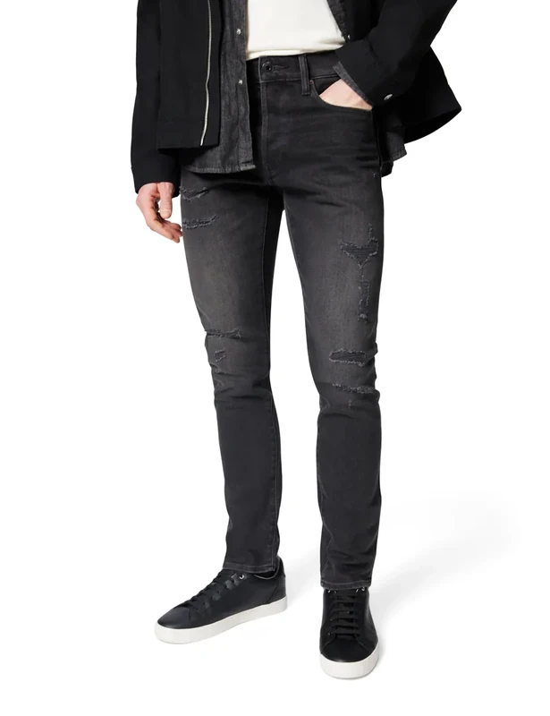 G-STAR 8719965012981 3301 Slim Jeans, Multicoloured (Worn in Ripped Grey Sacramento 51001-b479-h468), 35 W/34 L