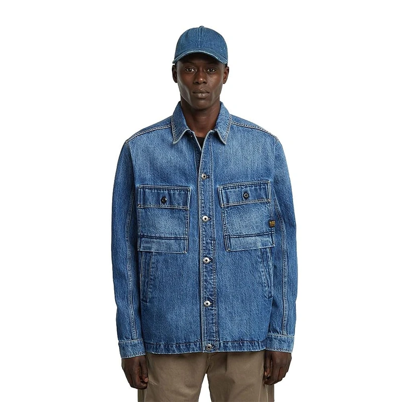 G-STAR Men's Mosa Overshirt Jacket, Blue (Worn in Waterways D26462-D788-H127), M