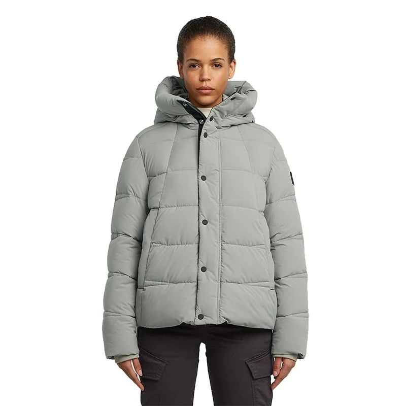 G-STAR 8721136008785 Whistler Short Puffer Wmn Jacket, Beige (Elephant Skin D26959-D518-G106), XL Women, Beige (elephant skin D26959-D518-G106), XL