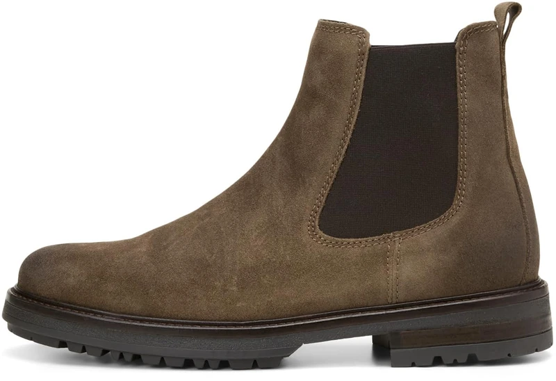 Marc OߴPolo Men’s Slip-on Suede Chelsea Boots, Brown (Dark Taupe), 8