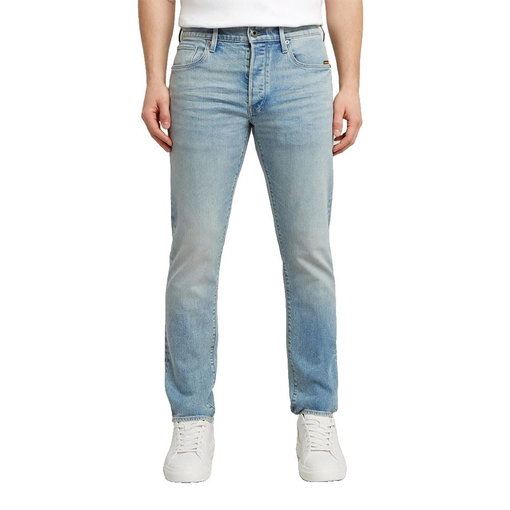 G-STAR Men's 3301 Slim Jeans, Sun Faded Pacific Blue 51001-d930-h466, 36 W/32 L