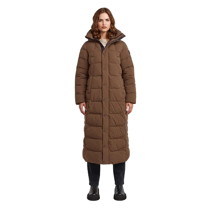 G-STAR 8721136008785 Whistler Long Puffer Wmn Jacket, Brown (Potting Soil D26963-D518-H386), XL Women, Brown (potting soil D26963-D518-H386), XL