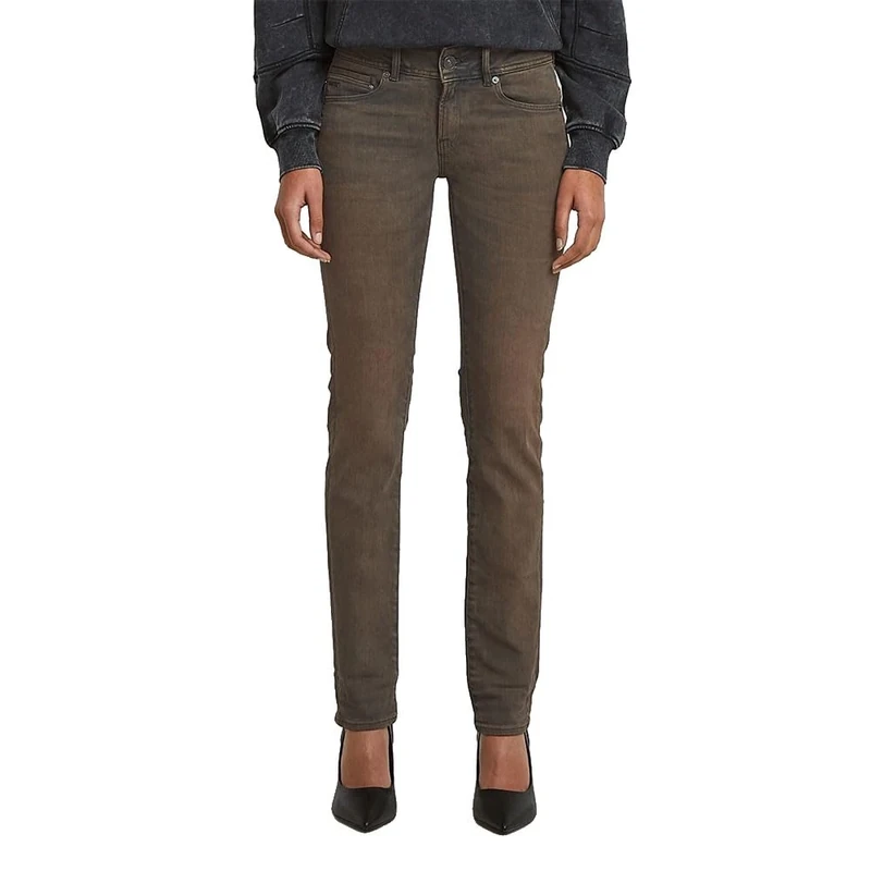 G-STAR 8719965012981 Midge Slim Straight Wmn, Antique Faded Sepia Grey D26424-d842-h556, 27W x 32L