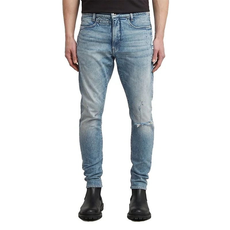 G-STAR Men's D-STAQ 3D Slim Jeans, Multicoloured (Vintage Antalya Blue Destroyed D05385-e106-h541), 33 W/32 L