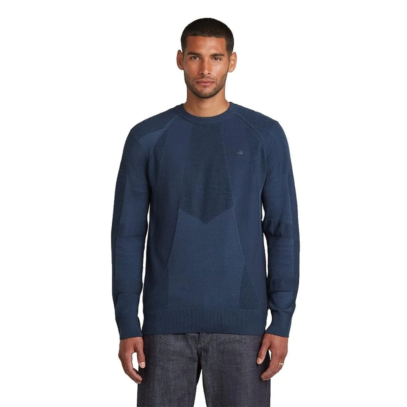 G-STAR 8719965012981 3D Biker r Knit, Multicoloured (India Ink/Salute D26777-c259-h737), L