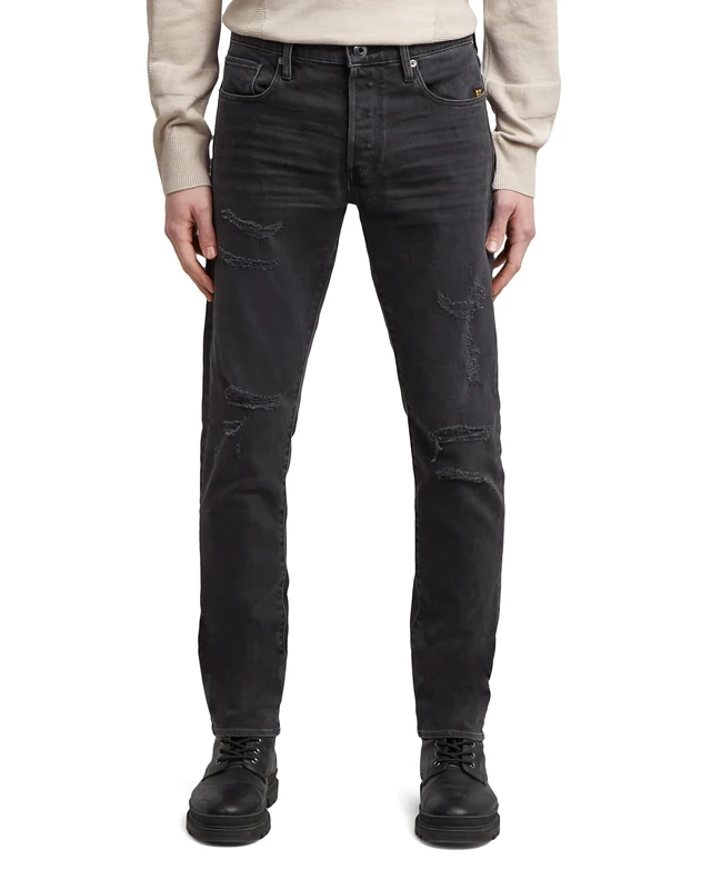 G-STAR 8719965012981 3301 Slim Jeans, Multicoloured (Worn in Ripped Grey Sacramento 51001-b479-h468), 31 W/34 L