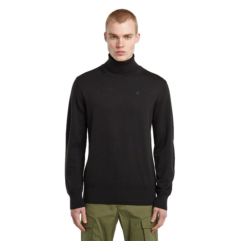 G-STAR 8719965012981 Premium Core Turtle Knit, Black (Dk Black D27706-b692-6484), XS