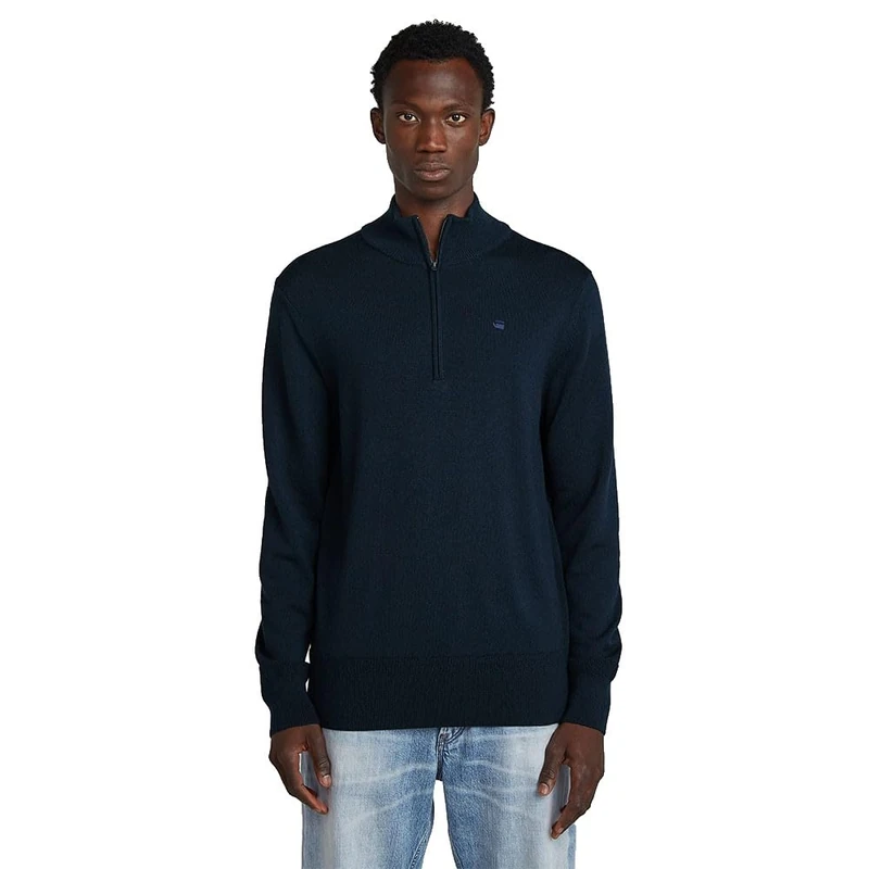 G-STAR 8719965012981 Premium core half zip knit, Blue (Salute D27710-b692-c742), XS
