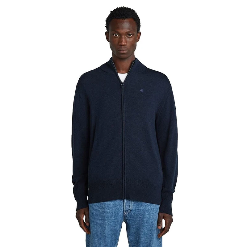 G-STAR Men's Premium Core Full Zip Knit Sweater, Blue (Salute D27711-b692-c742), XL