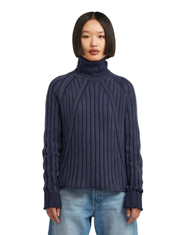 G-STAR Women's Washed Loose Turtle Knit