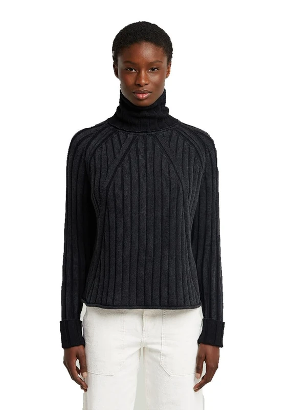 G-STAR Washed Loose Turtle Knit Women's, Black (Dk Black Gd D27172-d630-b564), M