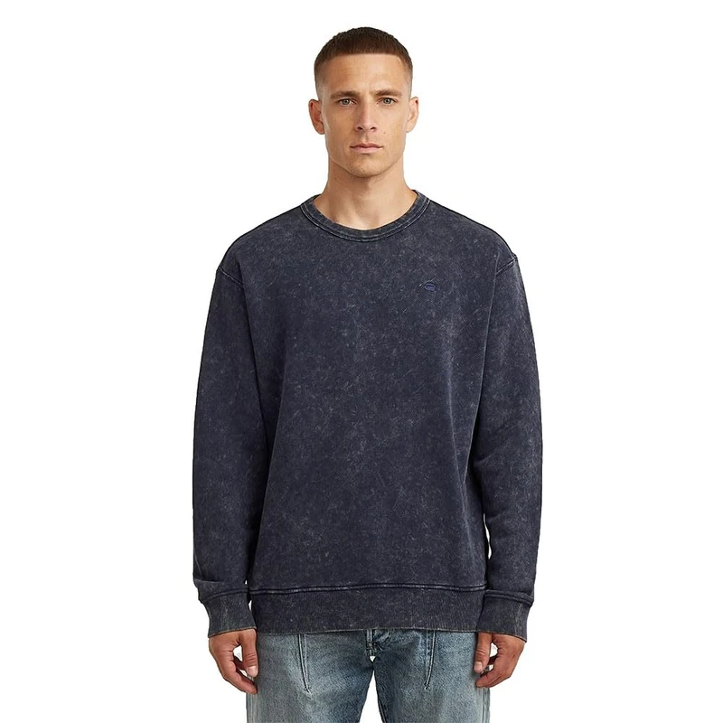 G-STAR Men's Washed R Sw Sweater, Blue (Salute Smokey Gd D27082-d575-h592), XL