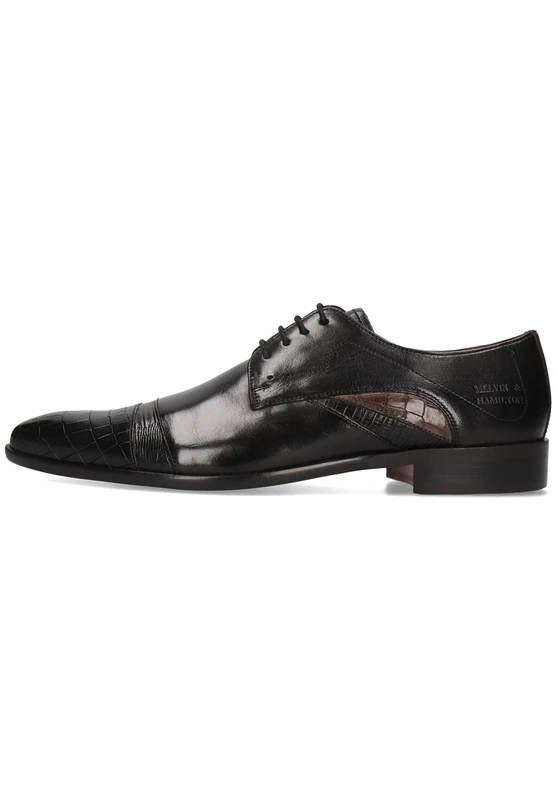 Melvin & Hamilton Men Toni 39 Oxford Flat, Black, 7 UK