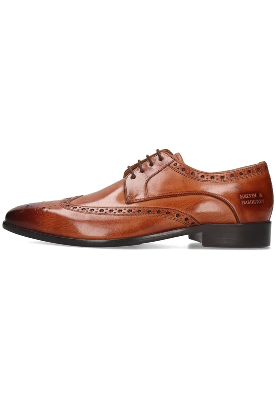 Melvin & Hamilton Men Lewis 3 Oxford Flat, Brown, 9.5 UK