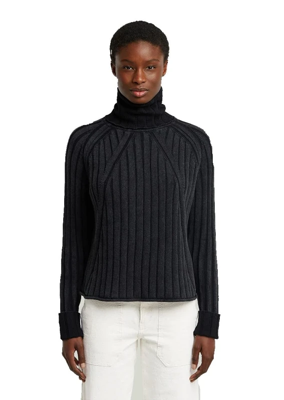 G-STAR Washed Loose Turtle Knit Women's, Black (Dk Black Gd D27172-d630-b564), XS