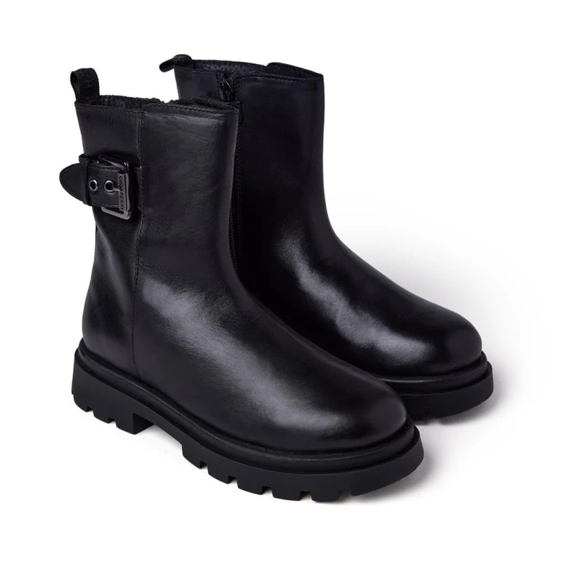 GIOSEPPO Women's Ubly Oxford Boot, Black/White, 5 UK - Image 1