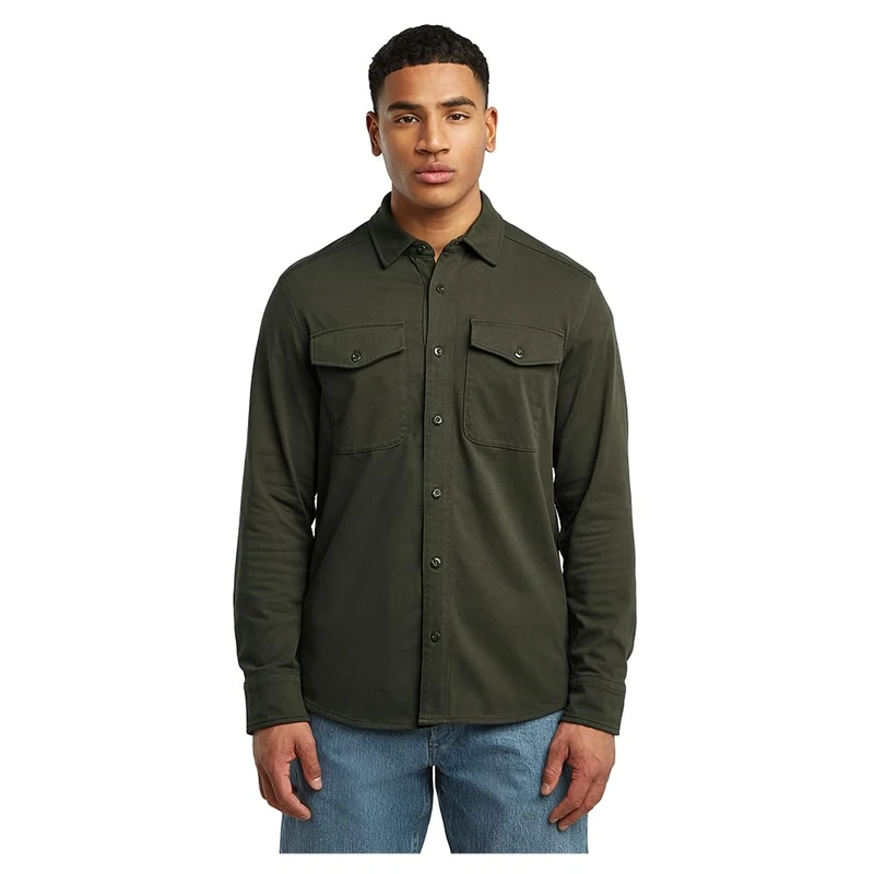 G-STAR Navy Jersey Shirt ls, Grey (Asfalt D26765-c784-995), L - Image 1