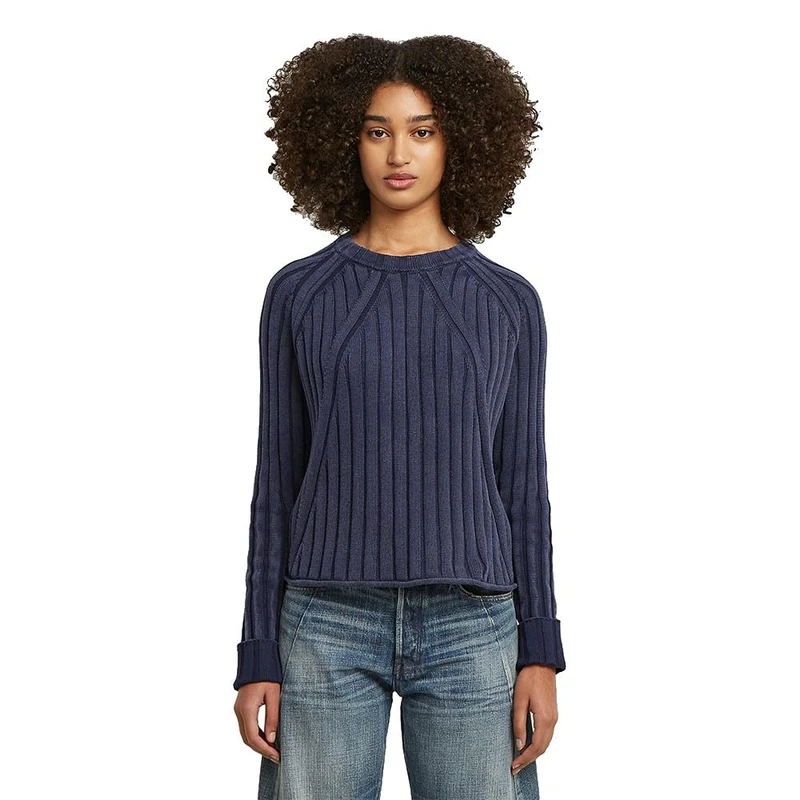 G-STAR Washed Loose r Knit Women's, Blue (Osaka Blue Gd D27725-d630-h193), M
