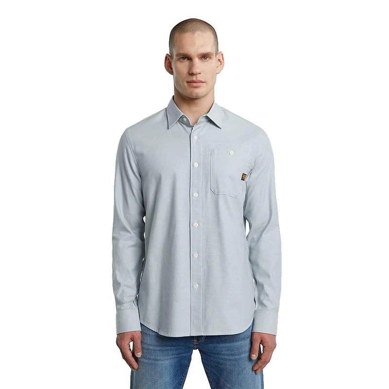 G-STAR Men's Bristum 2.0 Slim Shirt, Multicoloured (Ash Blue/Milk D23553-e071-h531), XL