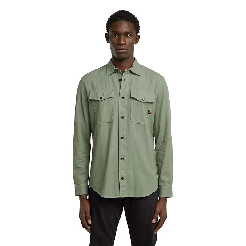 G-STAR Men's Marine Slim Shirt, Green (lt orphus gd D24963-D454-B565), L