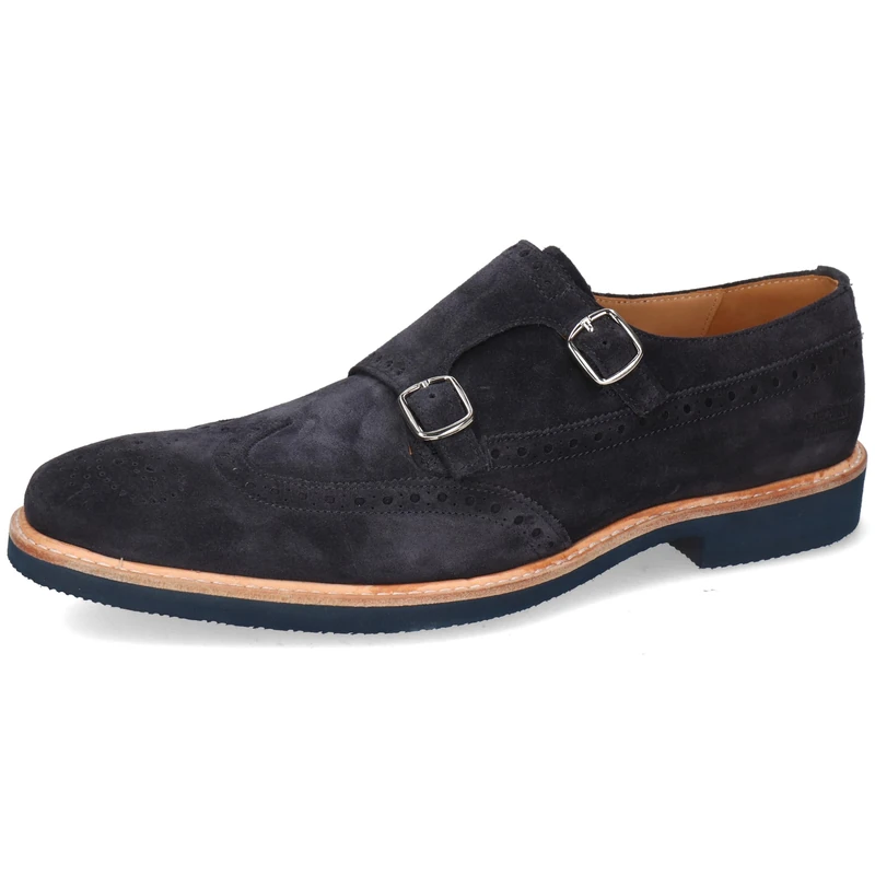 Melvin & Hamilton Men Dino 4 Monk-Strap Loafer, Blue, 11 UK