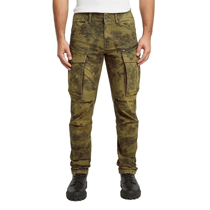 G-STAR 8719965012981 Rovic Zip 3D Regular Tapered Pants, Multicoloured (Vintage Dust Dark Olive Forest Camo D02190-e081-h584), 32 W/34 L