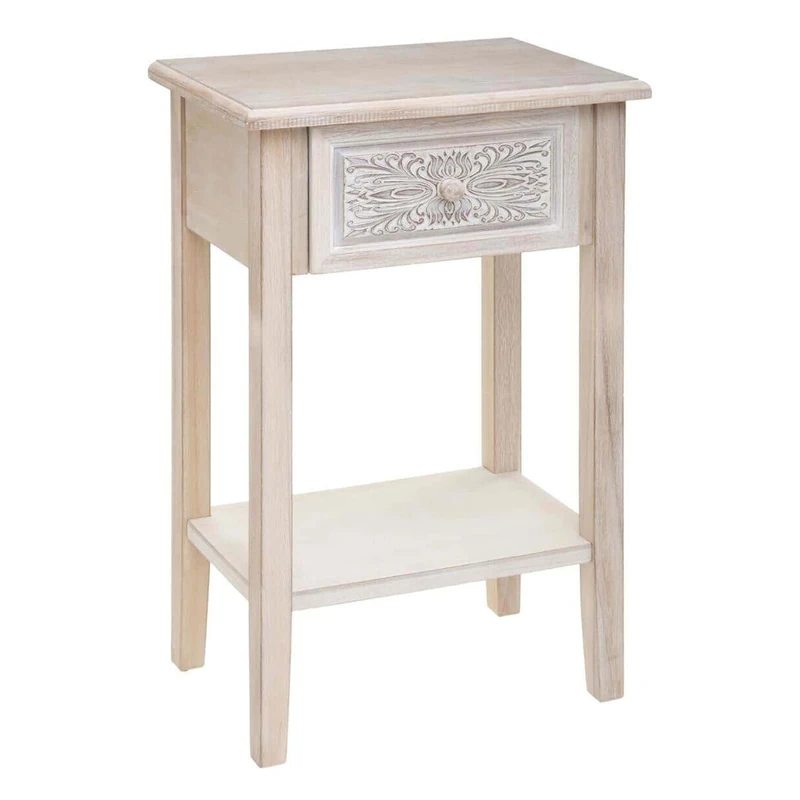 WELL HOME White Bedside Table to Complete Your Decor