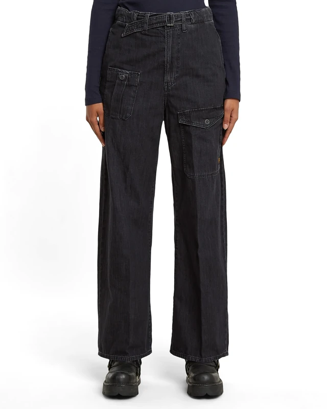 G-STAR Men's 3D Regular Straight Cargo Pants, Black (Dk Black Gd D26950-c106-b564), 34 W/34 L