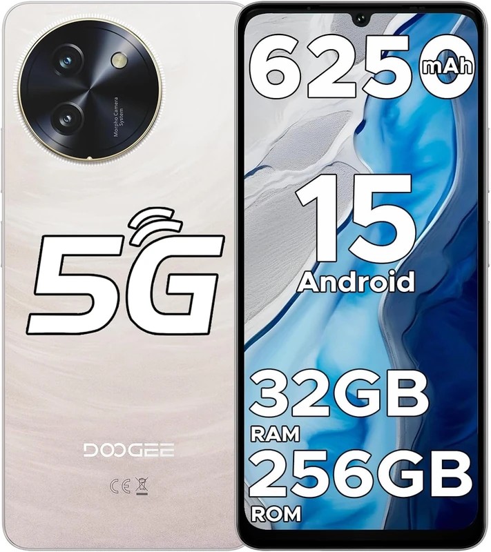 Note 59 Pro Android 15 Mobile Phone 5G,32GB+256GB/2TB,6.75" HD+120Hz Smartphone,6250mAh 16MP AI Camera,UNISOC T8200,Dual SIM Free Unlocked Mobile Phones 2025,NFC/Widevine L1/OTG/Face ID