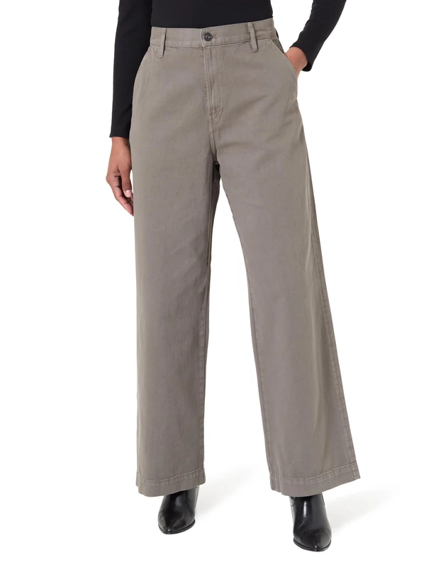G-STAR Women's Deck 2.0 High Loose Chino Wmn Pants, Brown (Turf Gd D26432-e078-c982), 27W x 30L