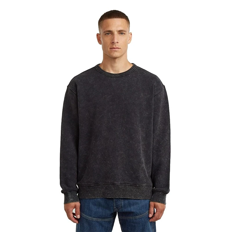 G-STAR 8719965012981 Washed R SW, Black (Dk Black Smokey Gd D27082-d575-h590), XS - Image 1
