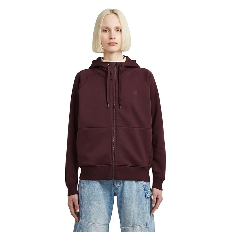 G-STAR Men's Premium Core 2.1 Hooded Sweater Jacket Sweatshirt, Red (Maroon D22727-c235-671), M