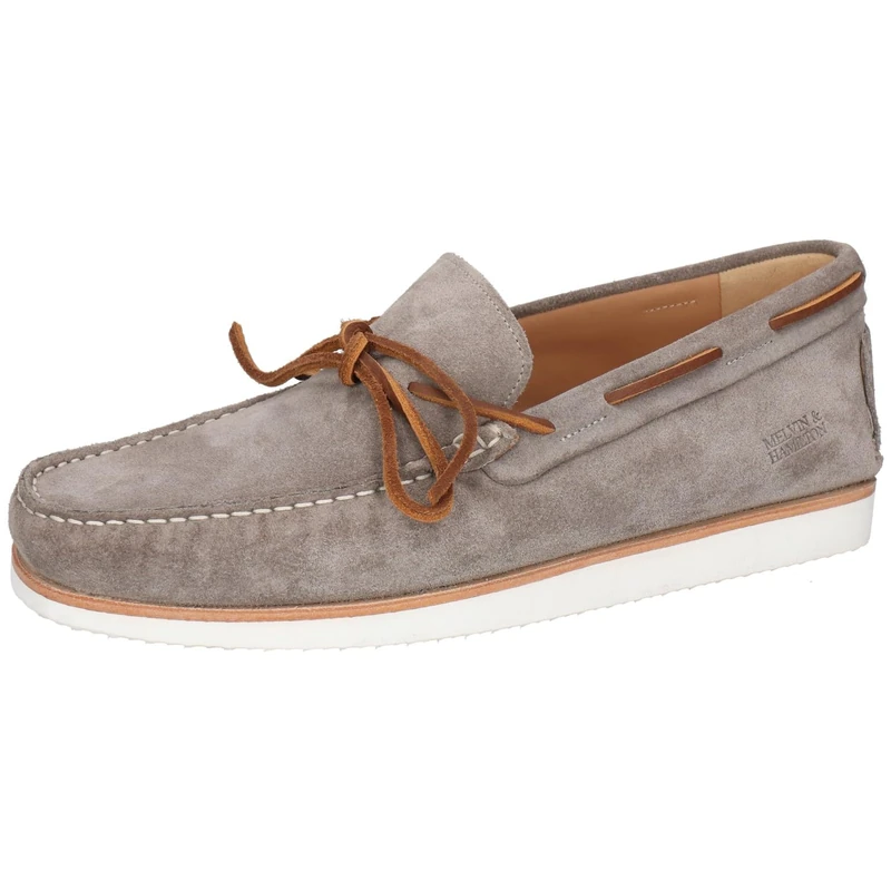 Melvin & Hamilton Men Nelson 21 Boat Shoe, Gray, 12 UK