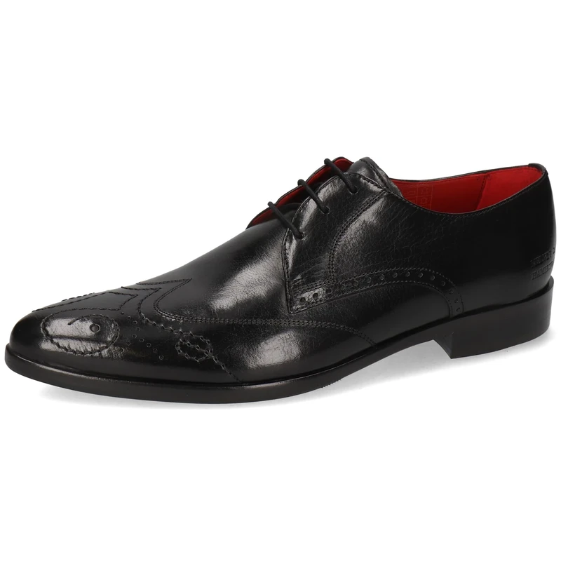Melvin & Hamilton Men Toni 52 Oxford Flat, Black, 9.5 UK