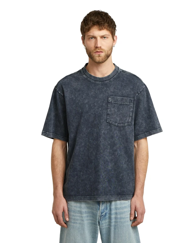 G-STAR 8719965012981 Washed Pocket R T, Blue (Salute Smokey Gd D26825-c756-h592), S