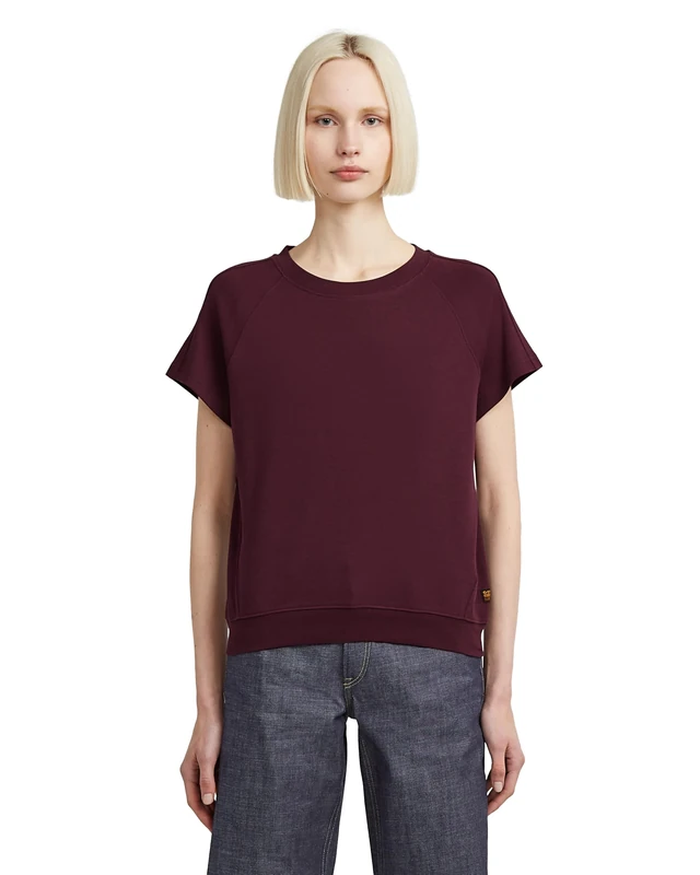 G-STAR Raglan Top - Red Maroon D24512-d976-671, Size L - Image 1