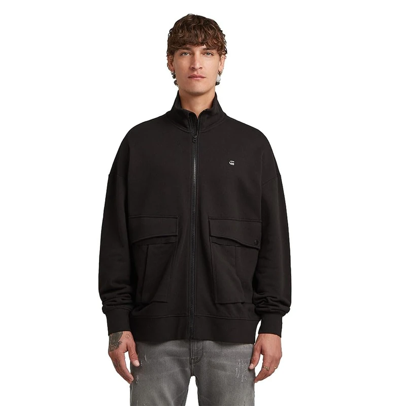 G-STAR 8719965012981 Rovic Full Zip Loose Black, Black (Dk Black D27078-e209-6484), XS