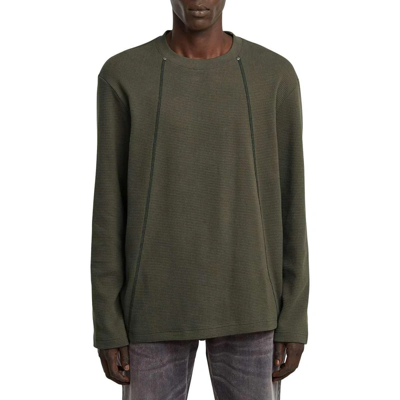 G-STAR Men's Tweeter A Line R T Ls T-Shirt, Grey (Asfalt D26826-e164-995), S