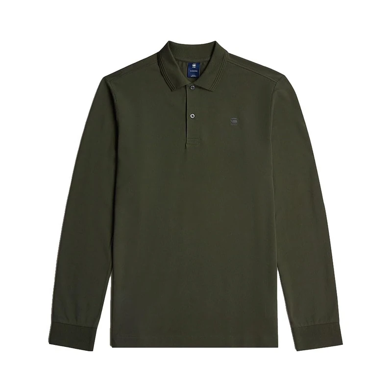 G-STAR Men's Dunda Slim Polo Ls Shirt, Grey (Asfalt D27683-5864-995), S