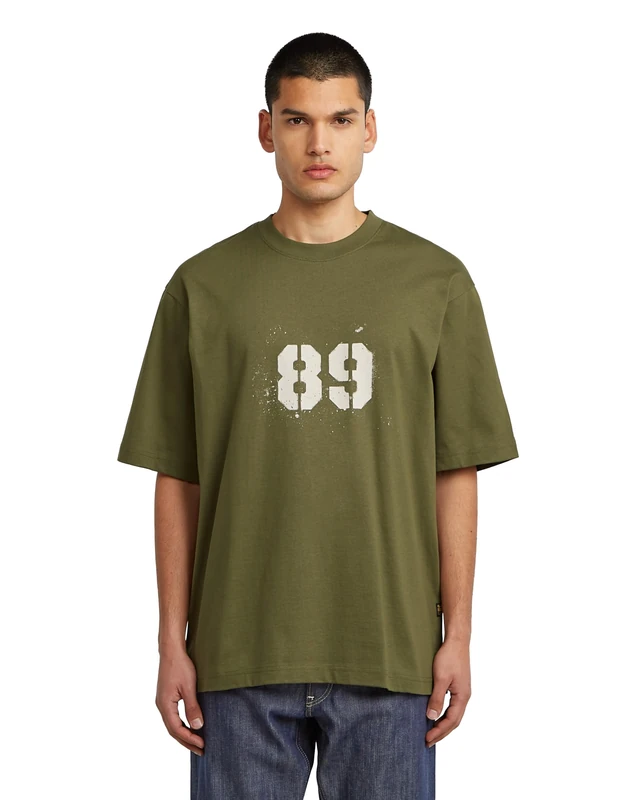 G-STAR 8719965012981 Sprayed 89 Back gr Boxy r t, Green (Shadow Olive D27719-c336-b230), M