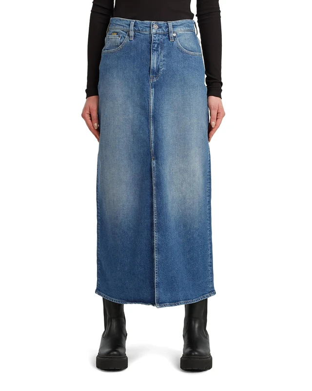 G-STAR Viktoria Women's Long Skirt (Pack of 1), Multicoloured (Faded Sakarya D24385-e106-h452), 8